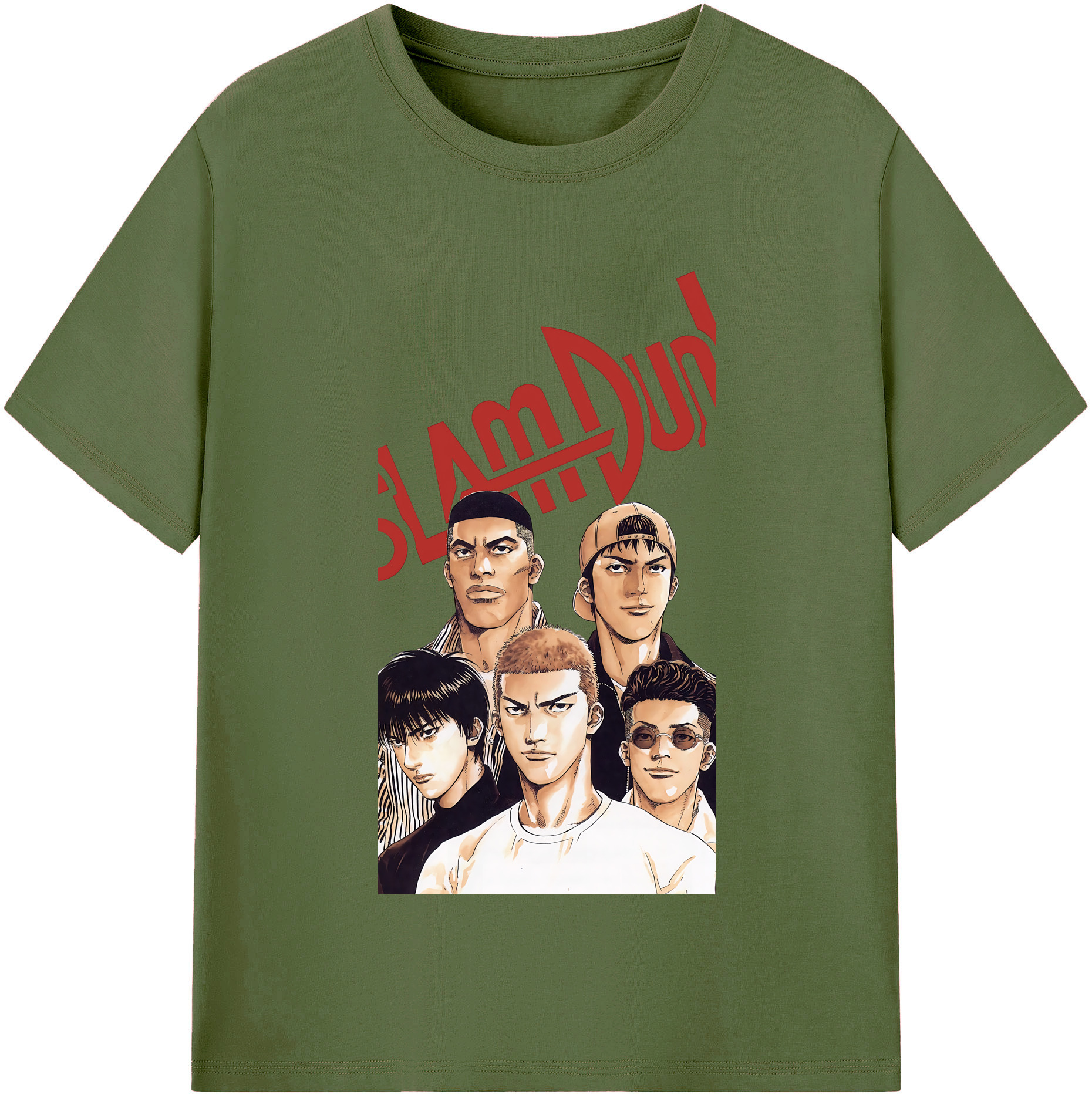 SLAM DUNK／スラムダンク 綿100％半袖Tシャツ（フロントプリント）
